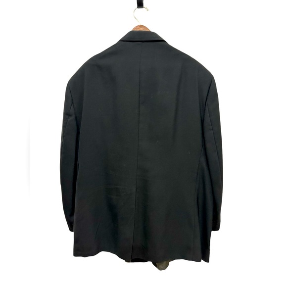 Big and Tall Black Blazer with Gold Buttons, Size 52R - Picture 2 of 7